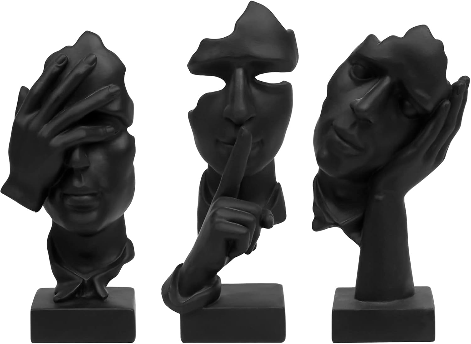 Trio of Thought Statues Home Decor 