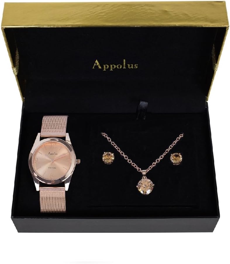 Necklace Earrings Gift Set with Cubic Zirconia Stones