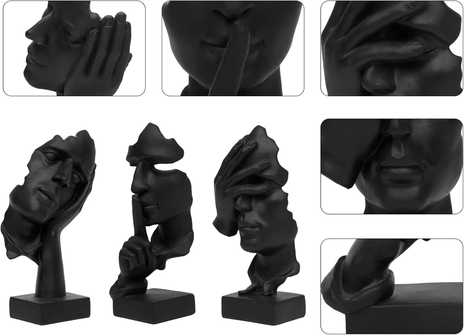 Trio of Thought Statues Home Decor 