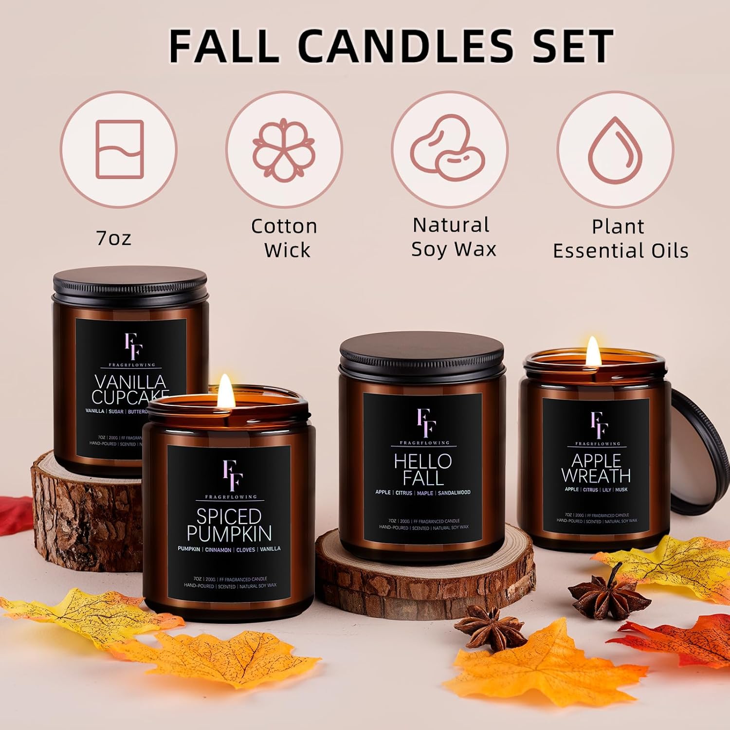 Fall Candles Set