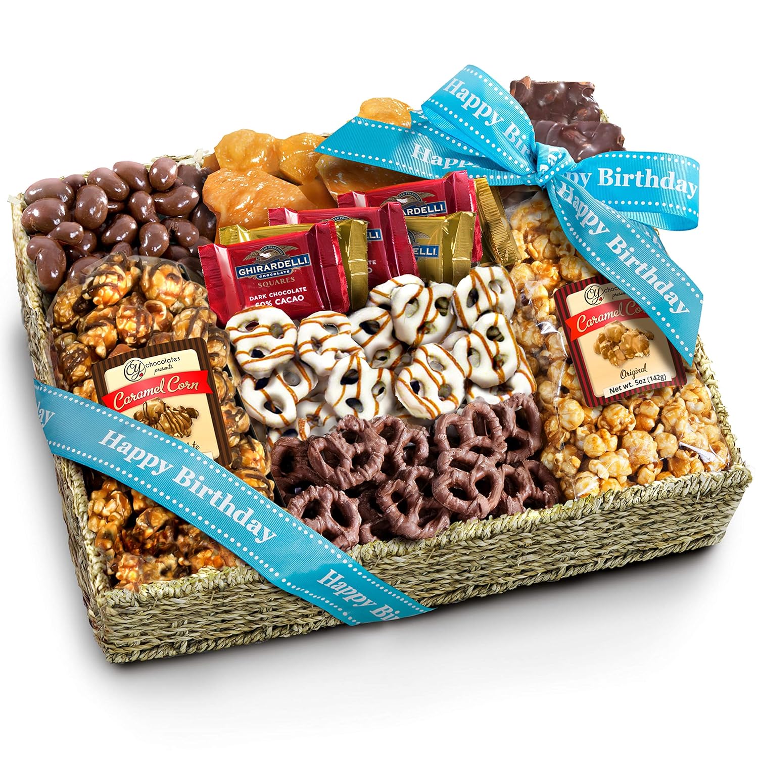 Caramel and Crunch Grand Gift Basket with Snacks