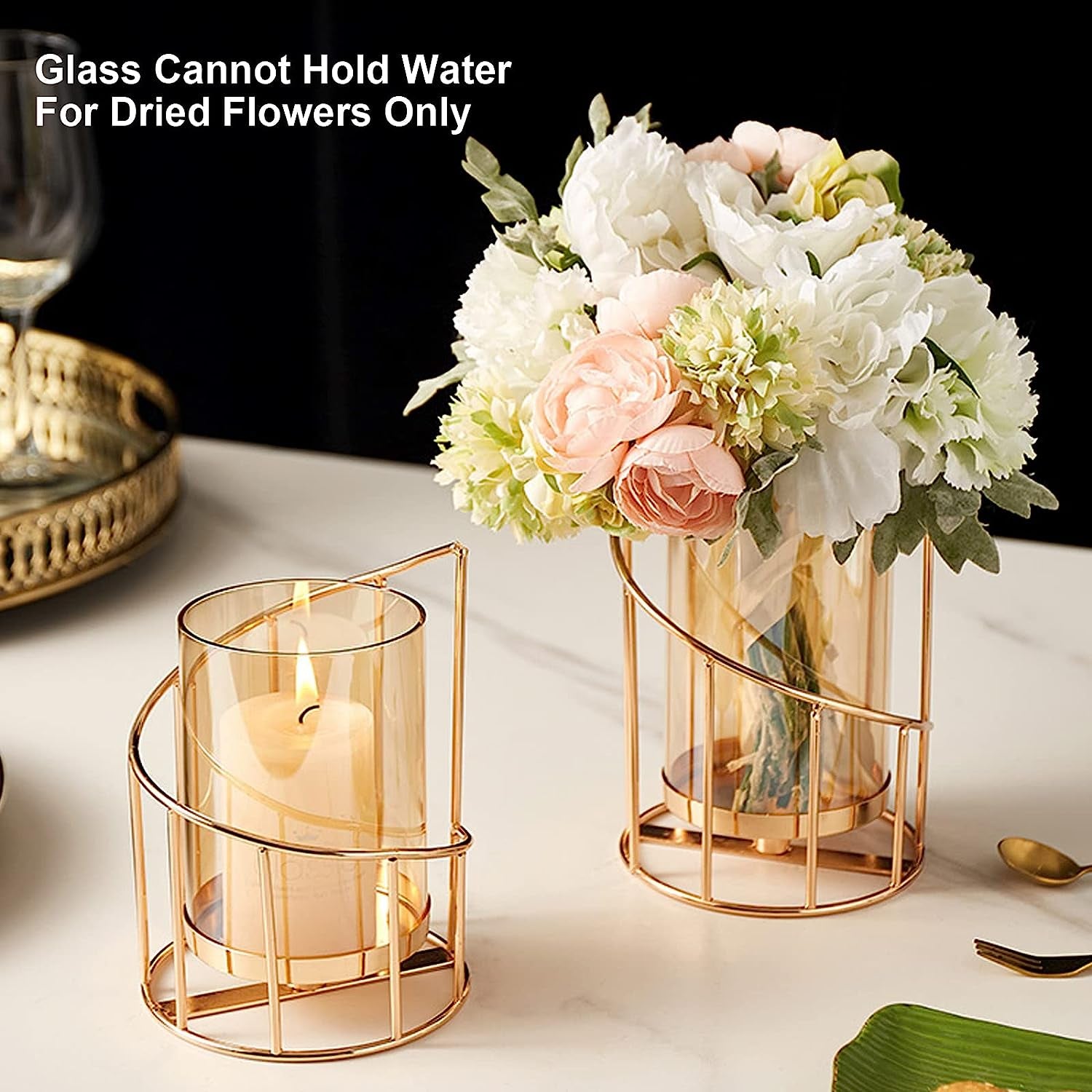 Metal Wire Candle Holder Set of 2