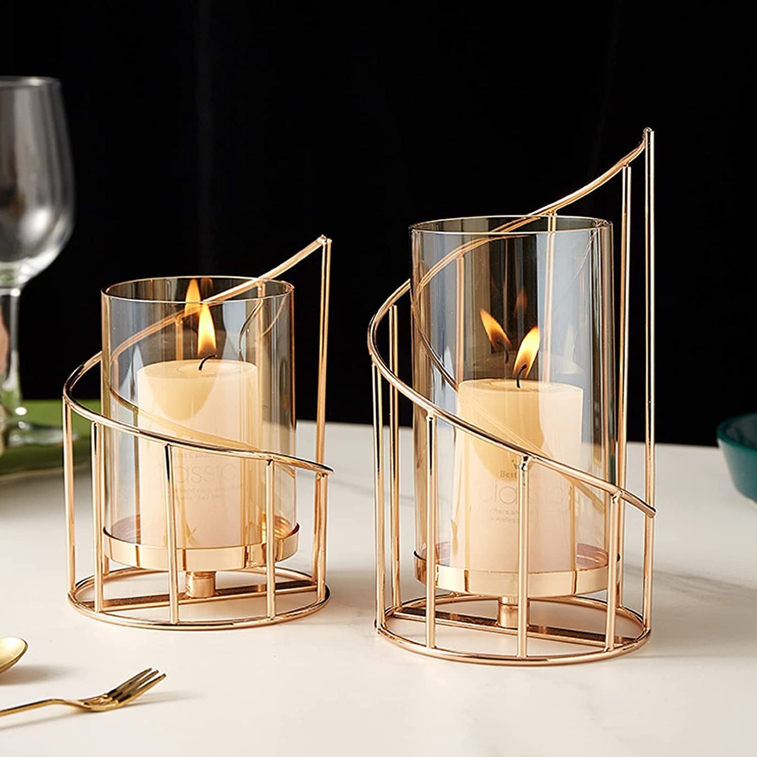 Metal Wire Candle Holder Set of 2